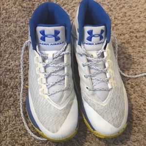 Blue and White Curry basketball shoes Size 9.5 Men